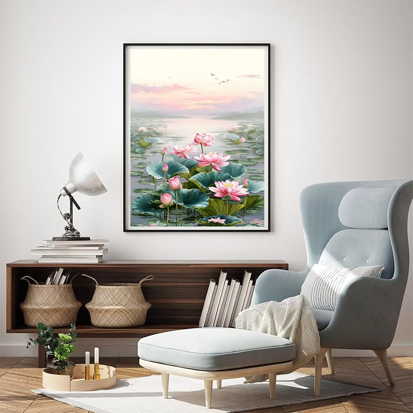 Malowanie po numerach, 61 x 81 cm, duży obraz po numerach, dla dorosłych, krajobraz, kwiat, DIY, obrazy olejne, rękodzieło, hobby dla kobiet, prezenty z 3 pędzlami i 36 pigmentami akrylowymi