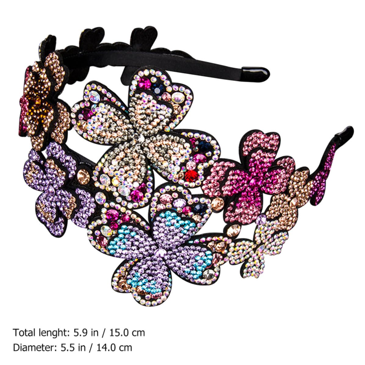 Diadema de Gemas de Imitación Ancha Dientes para Mujer