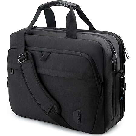 17.3 Inch Laptop Bag,BAGSMART Expandable Briefcase Computer Bag Men Women Lockable,Black
