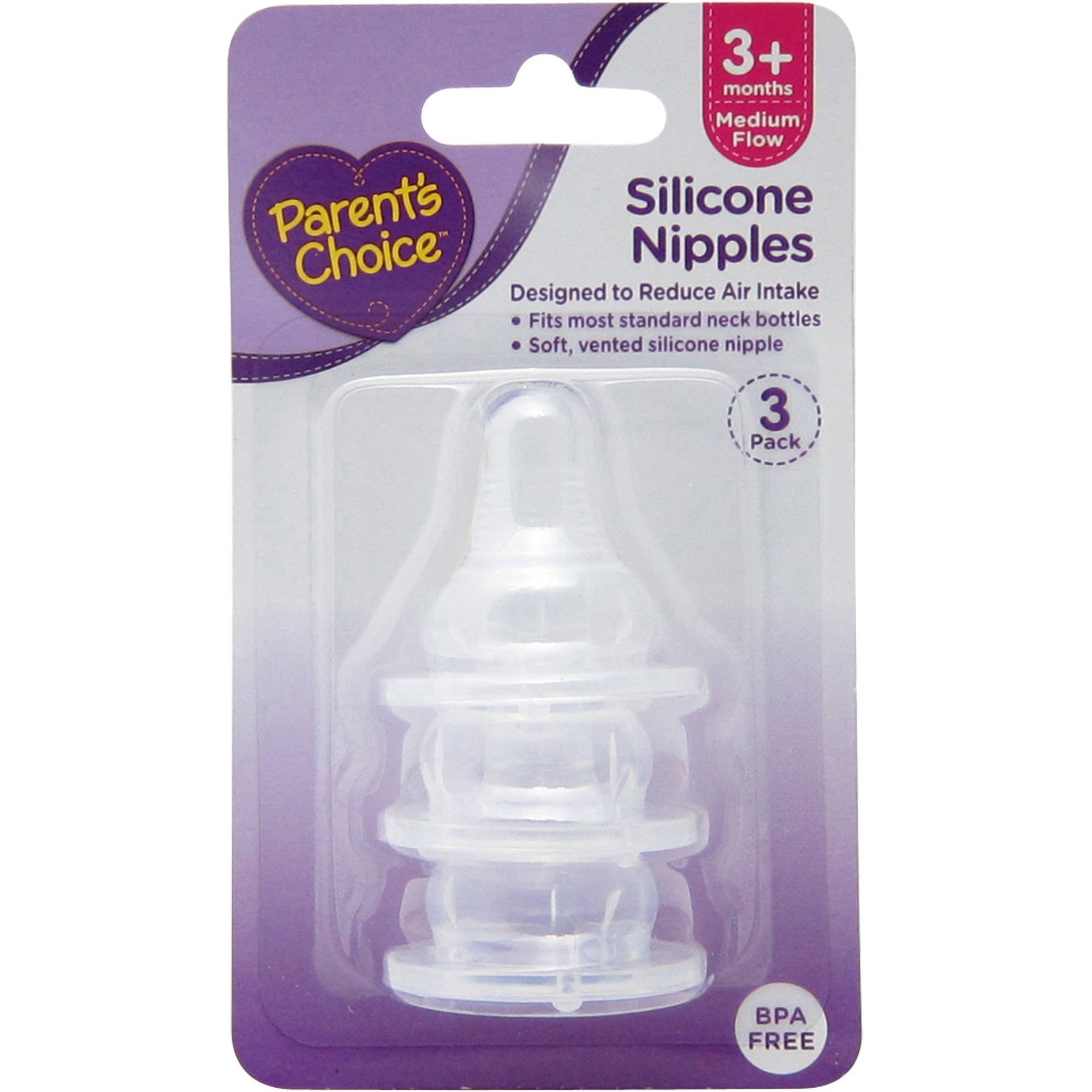Parent's ChoiceSilicone Nipples 3 Months Medium Flow BPA Free