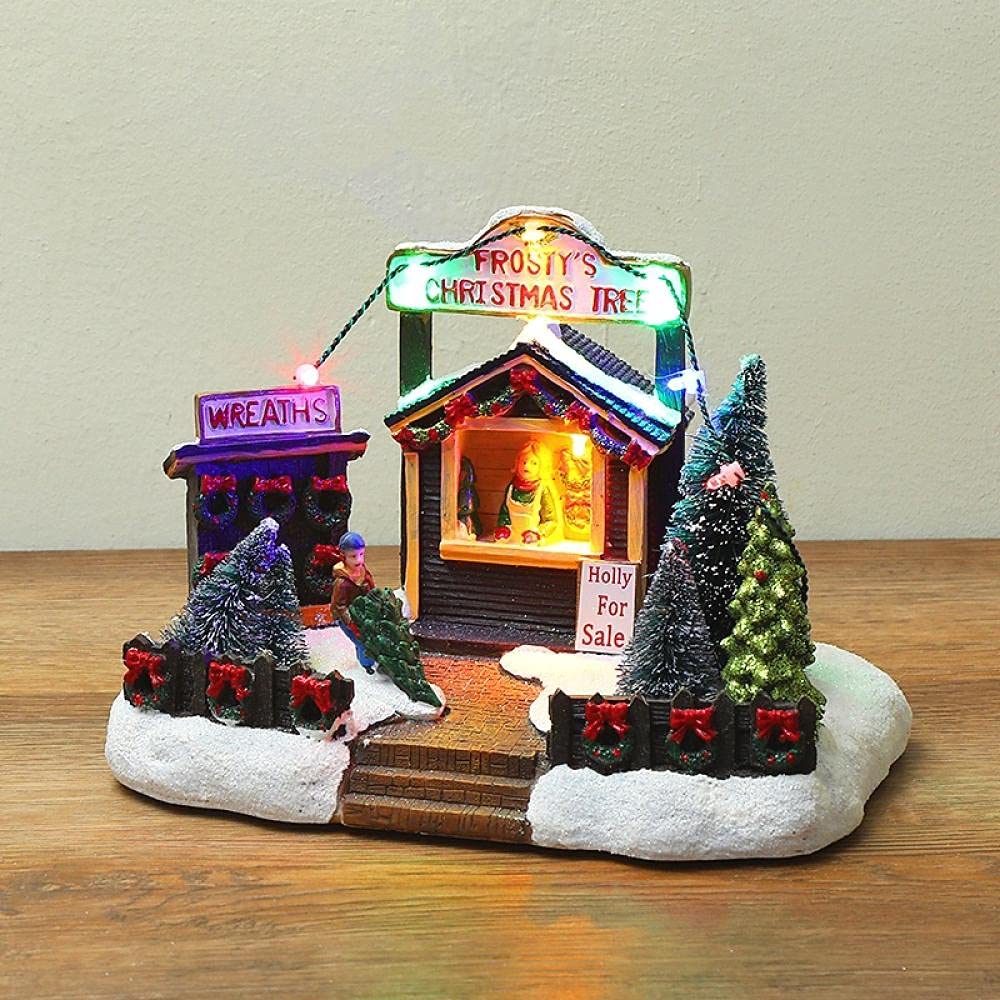 Addobbi Natalizi Decorazioni Natalizie Addobbi Natale Casa del Commissario Incandescente Casetta Decorazioni Natalizie Decorazioni per Regali di Natale-Casa A Baldacchino Luminosa