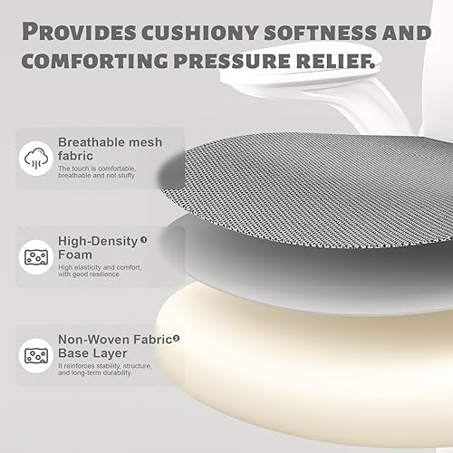 Miniatura 5 de Silla de oficina ergonómica, soporte lumbar ajustable y reposacabezas, silla de escritorio con respaldo alto con brazos abatibles para oficina en