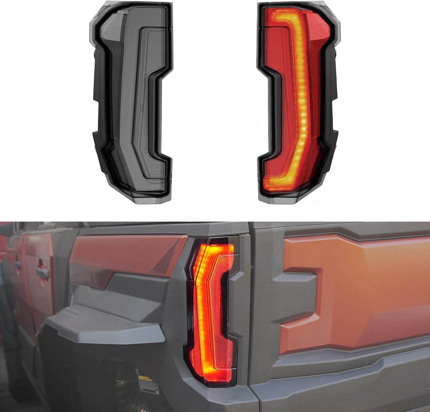 Tail Lights for Polaris Xpedition XP/ADV 2024+, LED Taillights Rear Brake Lights for Polaris Xpedition XP/XP 5/ADV/ADV 5 2024+ Accessories, Replace #2416628,2416629, Smoke Black, 2PCS