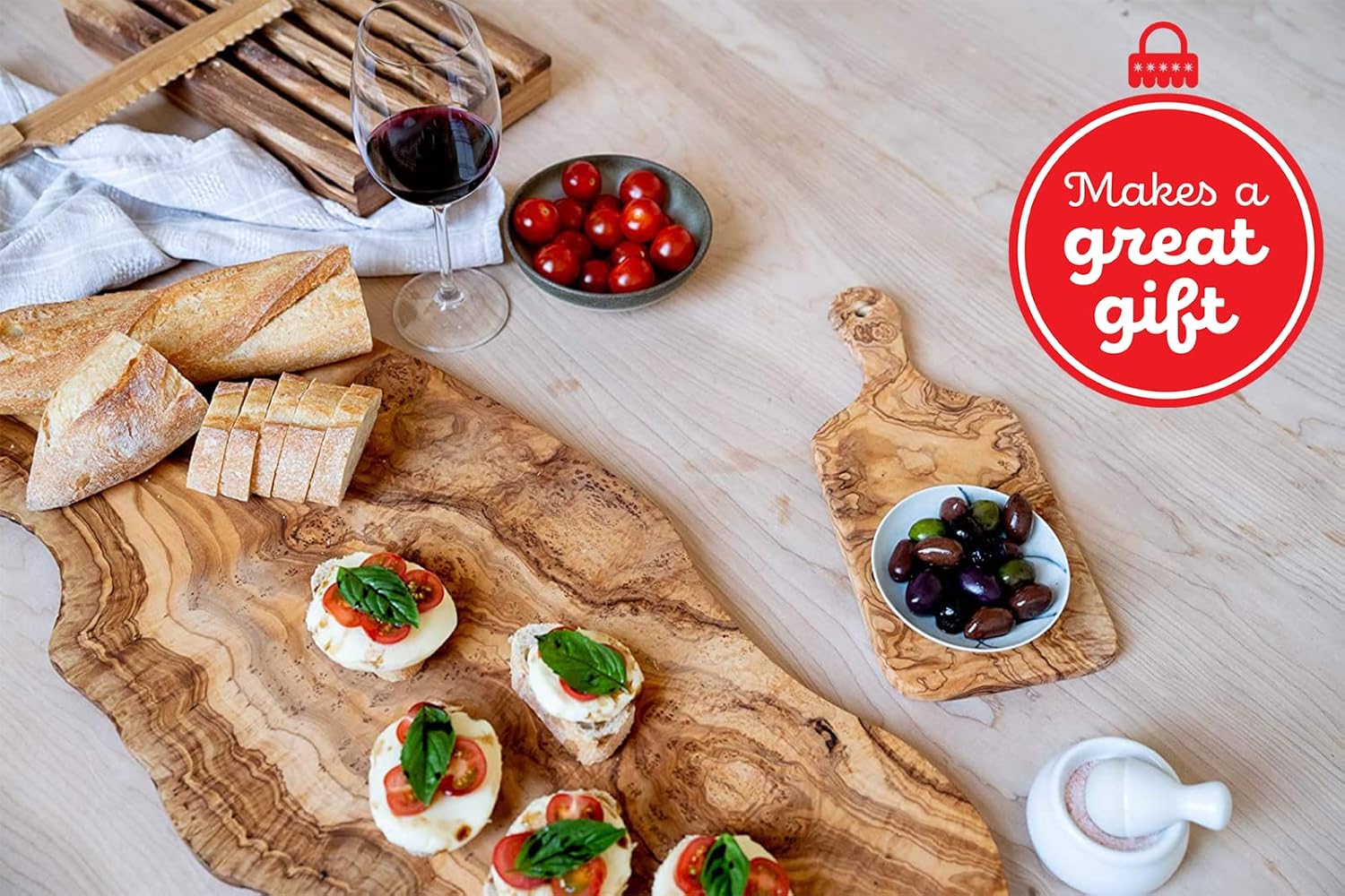 Exсluѕіvе Dіѕсоunt 70% Prісе Tramanto Olive Wood Cheese Board and Cutting Board Extra Large, 24 x 12 Inch