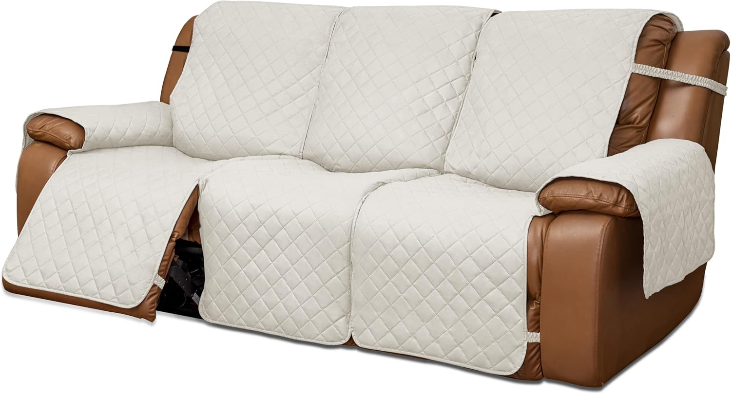 EasyGoing Oversized Recliner Sofa Cover, Reversible Couch Cover for 3 Seat Recliner
