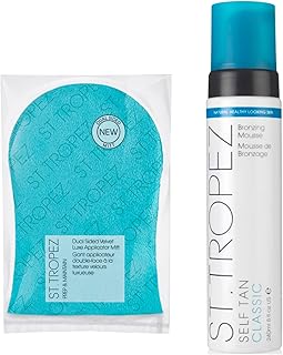 Bundle of St.Tropez Double-Sided Luxe Velvet Applicator Mitt + St. Tropez Self Tan Classic Bronzing Mousse 8oz
