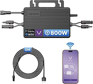 800w Mikro-Wechselrichter Mit Integriertem Wi-Fi, 0% Mwst., Plug & Play Wechselrichter – Ideal FüR Balkonkraftwerke, Pv Vde-Zertifiziert, IP67 Wasserdicht, Mppt-Technologie, App-Gesteuert