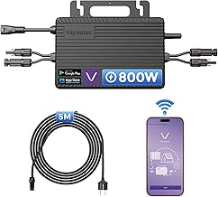 800w Mikro-Wechselrichter Mit Integriertem Wi-Fi, 0% Mwst., Plug & Play Wechselrichter – Ideal FüR Balkonkraftwerke, Pv Vde-Zertifiziert, IP67 Wasserdicht, Mppt-Technologie, App-Gesteuert