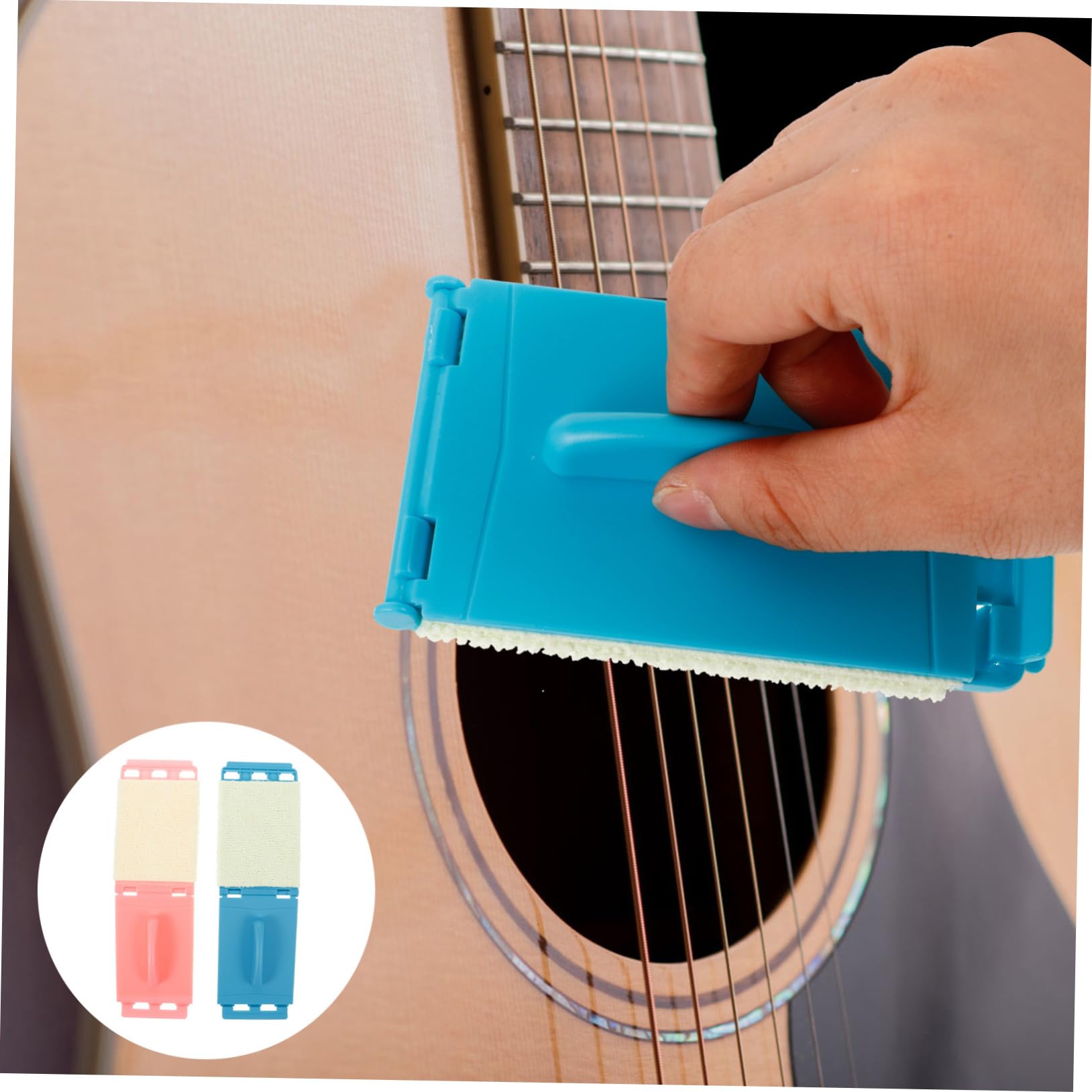 SUPVOX 2pcs Guitar String Cleaner Kit Fretboard String Cleaner Tools for Acoustic Electric Bass Guitars Maintain Optimal Performance Anywhere