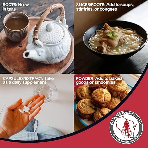 Miniatura 4 de Polvo de ginseng siberiano de 1000 mg 41 extracto de raíz de Eleuthero Suplemento diario sin otros ingredientes añadidos, suplementos de ginseng de