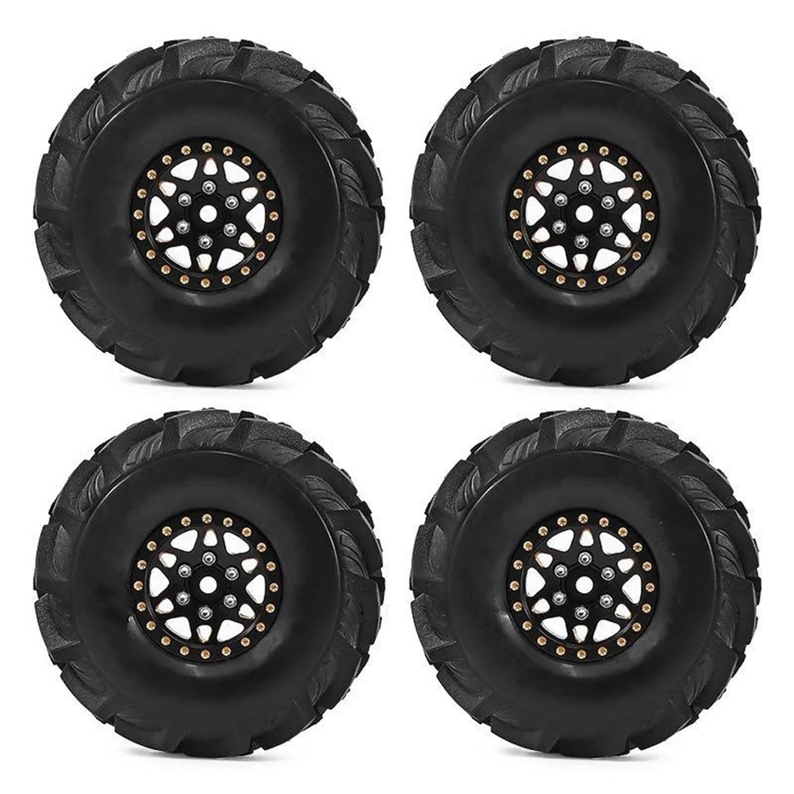 Per TRX4M Per SCX24 1/18 RC Auto Parti Aggiornamento 4pcs 1.0 Metallo Beadlock Ruota Set Pneumatici Accessori Decorativi Ricambio Ricambi Modellini RC