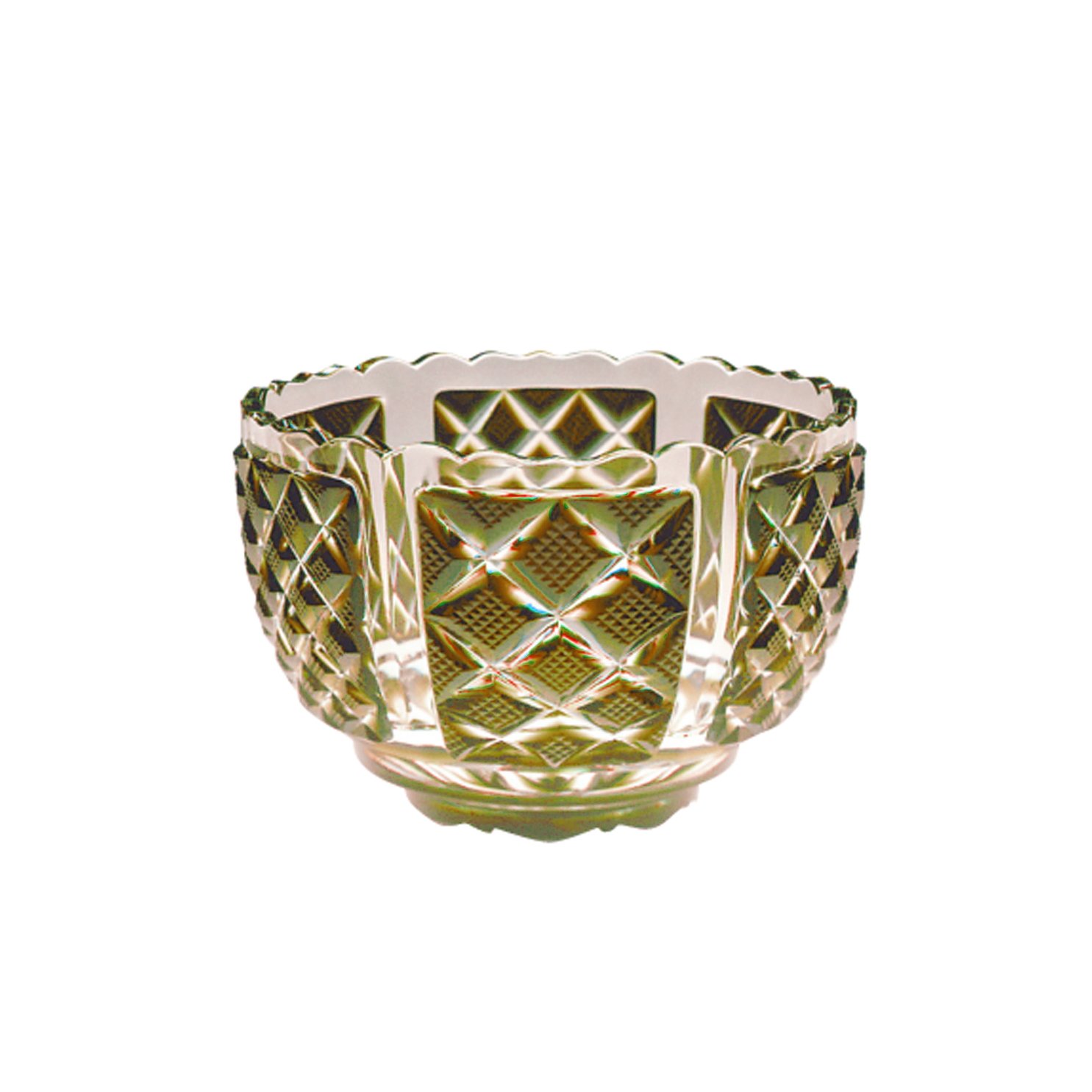 Amazon.co.jp: 山下工芸 薩摩切子 伝匠向付鉢 黄 φ11.5×7.3cm 13040440