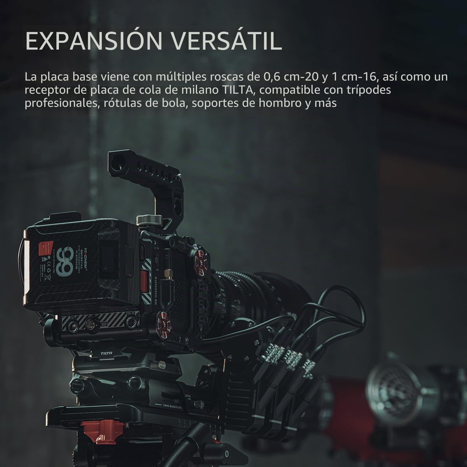 Tilta Placa base dual LWS Arca Manfrotto de 15 mm compatible con colas de milano estándar Tilta con diseño a presión, color negro TA-DBP-B
