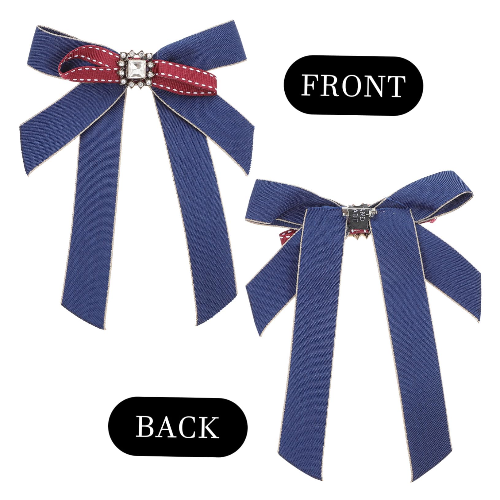 Veemoon Professional Bow Tie Pre-tied Bow Brooch Women's Fashion Cravat Decorative Neck Tie Suitable for Formal Events