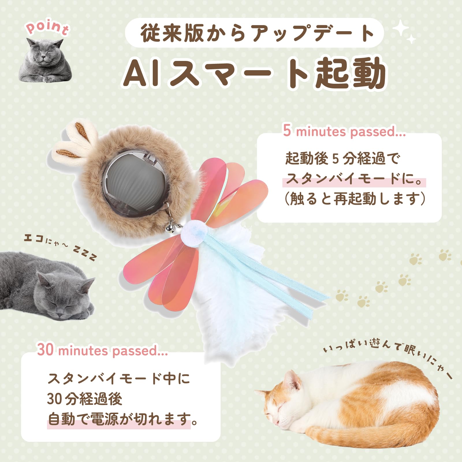 Amazon | 【食品衛生法の基準をクリア】 猫の下僕 猫 おもちゃ 自動