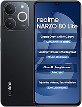 realme NARZO 80 Lite 4G (Obsidian Black, 6GB+128GB) | 6300mAh Segment's Biggest Battery | 7.94mm Slim Design | 300% Ultra Volume | Pulse Light: 9 Colors, 5 Glow Modes | Ai Assist Price in India