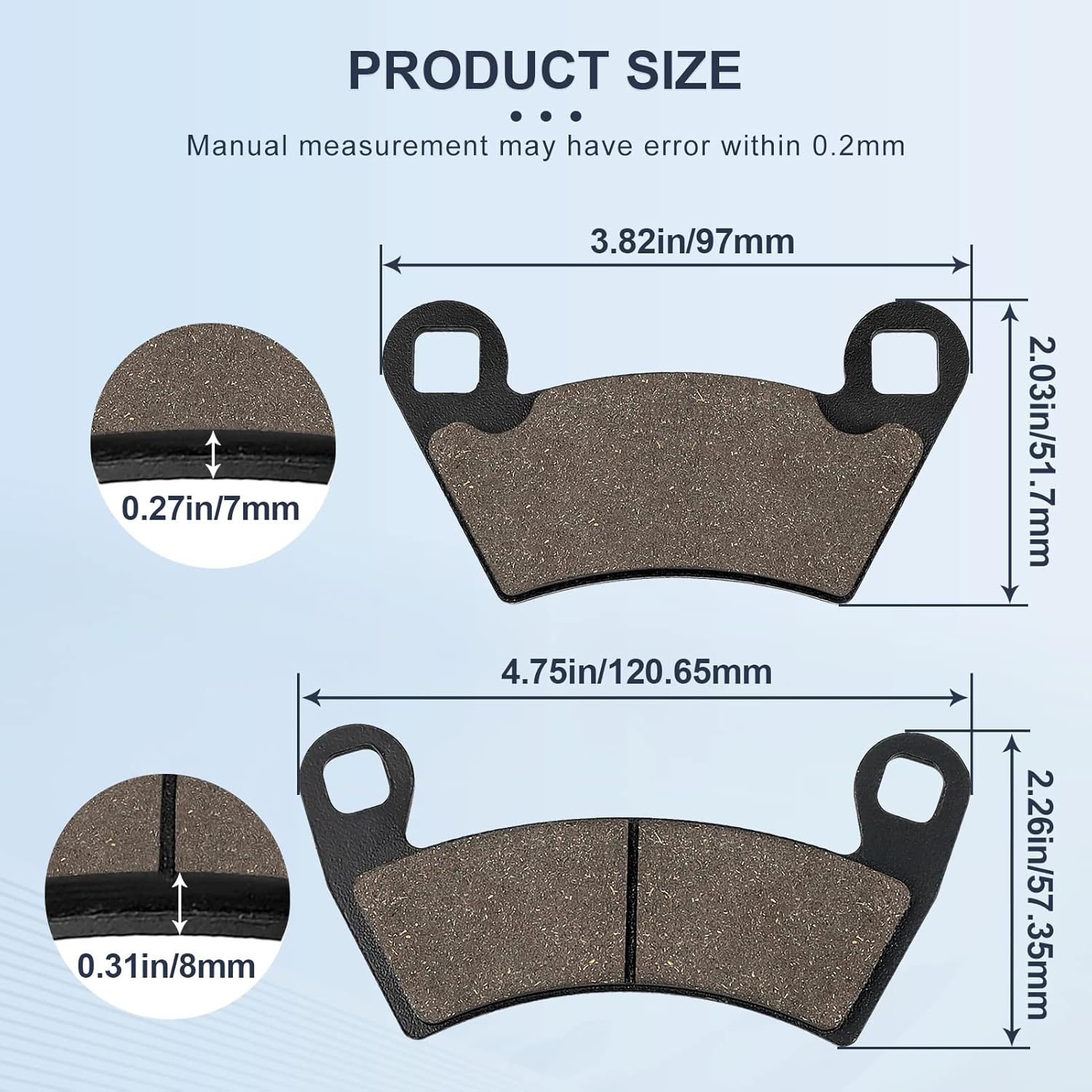 FA354 Pièces De Moto Plaquette De Frein Avant Arrière Pour POLARIS 400 500 570 800 1000 Ranger Crew XP 700 900 RZR-4 800 325 Sportsman