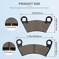 Vista 3 de Pastillas de freno delanteras y traseras para Polaris Ranger 500 570 700 800 900 RZR 800 900 XP Ranger 700 800 900 XP Crew Diesel XP EV EFI