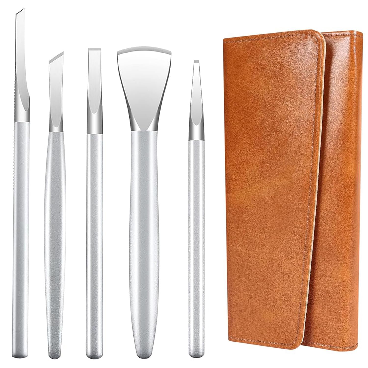 Pedicure Knife Ingrown Toenail Kit, 5 PCS Professional Pedicure Tool Kit, Top Notch Foot Blade Stainless Steel Ingrown Toenail Tool Foot Care Tools Nail Cuticle Remover (5 Pcs Set)