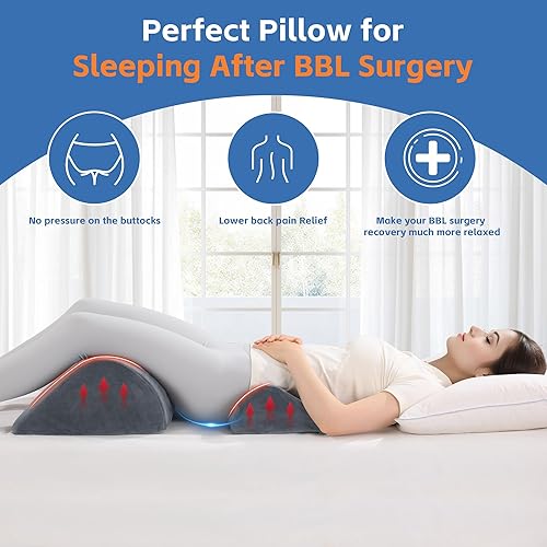 Miniatura 2 de HOMBYS BBL - Almohada después de la cirugía para dormir, soporte lumbar con cuña de pierna, juego de 2 piezas para recuperación de cirugía de