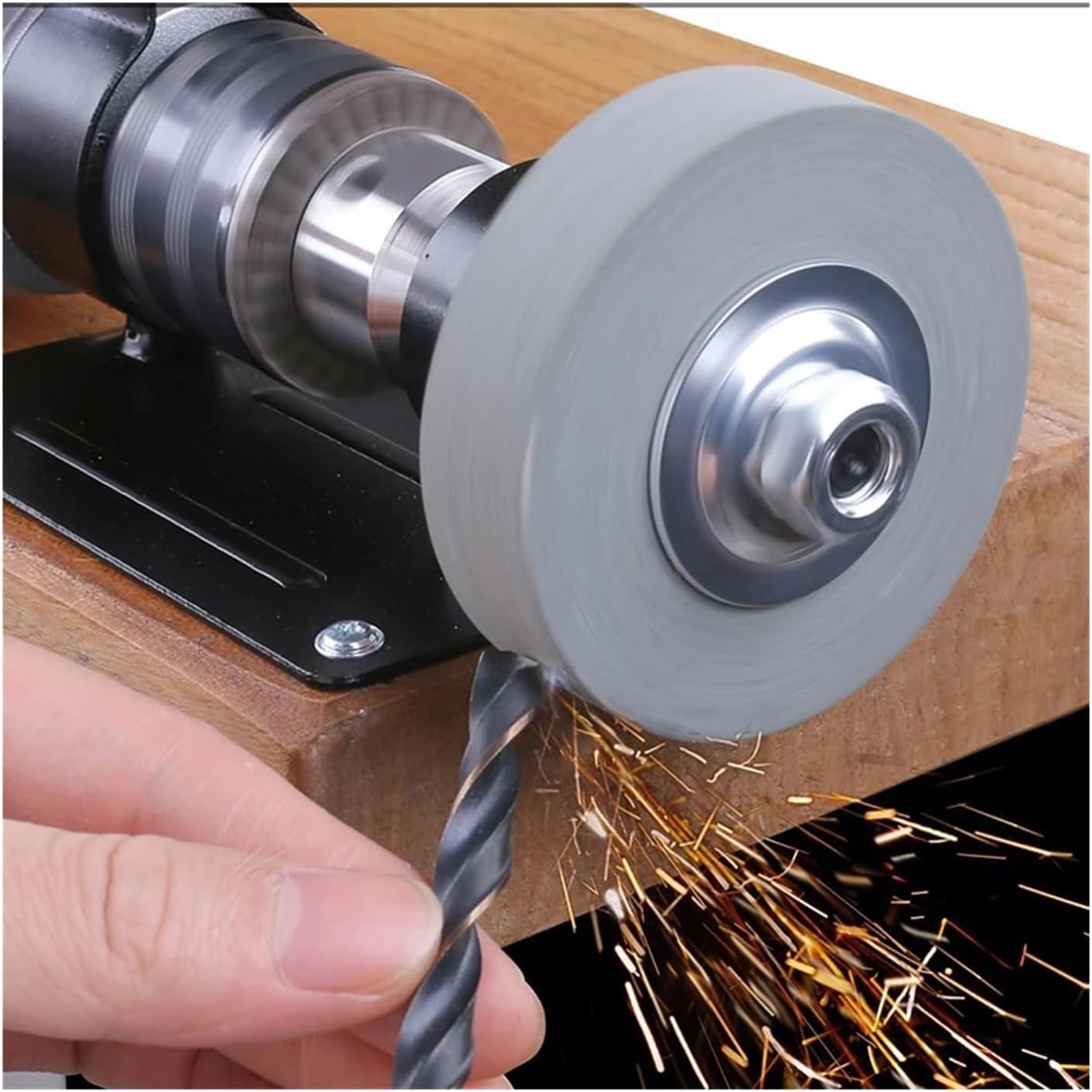 Buffing Wheel Metal Polishing Tool Grinder Hand Electric Sander Conversion Head Polishing Wheel Grinder Grinding Wheel Sand Block(Blue Grinding Wheel)
