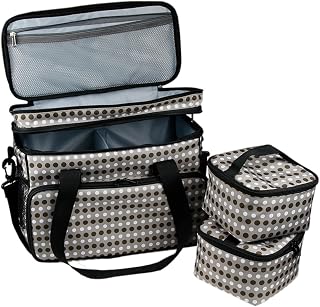 viagem para cães aprovado pela companhia aérea, organizador sacolas com bolsos, recipiente comida e tigela dobrável, conjunto viagem fim semana para animais Aezon