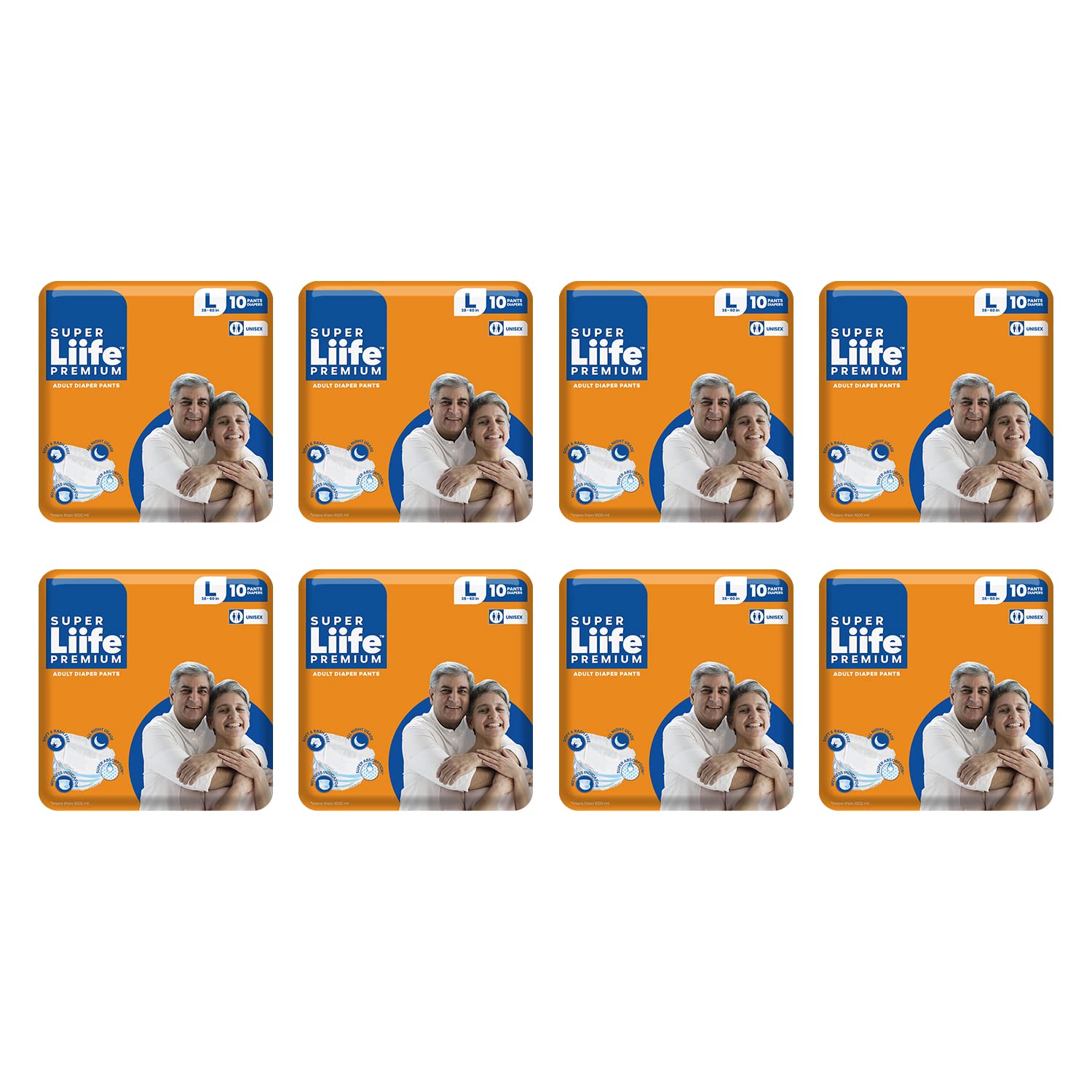 Super Liife Soft and Rash Free Adult Diaper Pants for Unisex with Wetness Indicator | All Night Usage | Super Absorbent - 80 Count (Large) (96-152 cm | 38-60 Inches) (B0B9734K82) Amazon Price History, Amazon Price Tracker