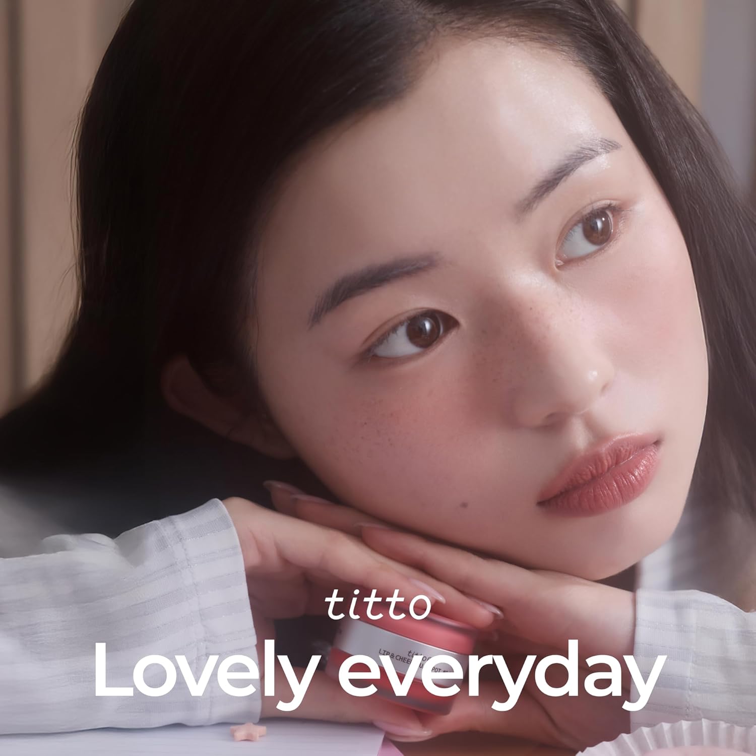 titto Aqua Beam Dual Pot Glitter & Tone Down | Multi-Use Glitter & Lip Balm with Chic Black-Glaze Finish Lips, Rich Buttery Texture, Vegan, K Beauty (#02 Black Hole/Supernova)