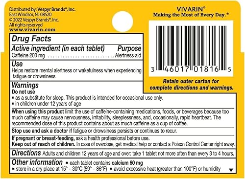 Miniatura 2 de Vivarin Tabs 16ct Tamaño 16ct Vivarin Tablets 16ct 16ct