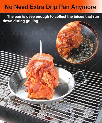 Miniatura 2 de Brocheta vertical para barbacoa Al Pastor para parrilla saliva vertical con bandeja base de 13 pulgadas para Tacos Al Pastor accesorio de parrilla