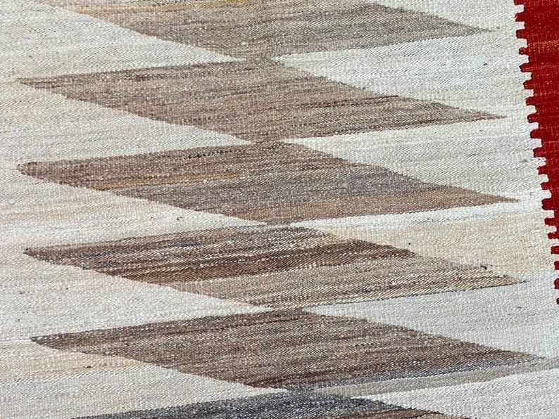 9 x 12 Afghan Geometric Design Flat Weave Chobi Reversible Wool Hand Made Area Kilim Rug 363 x 283 cm