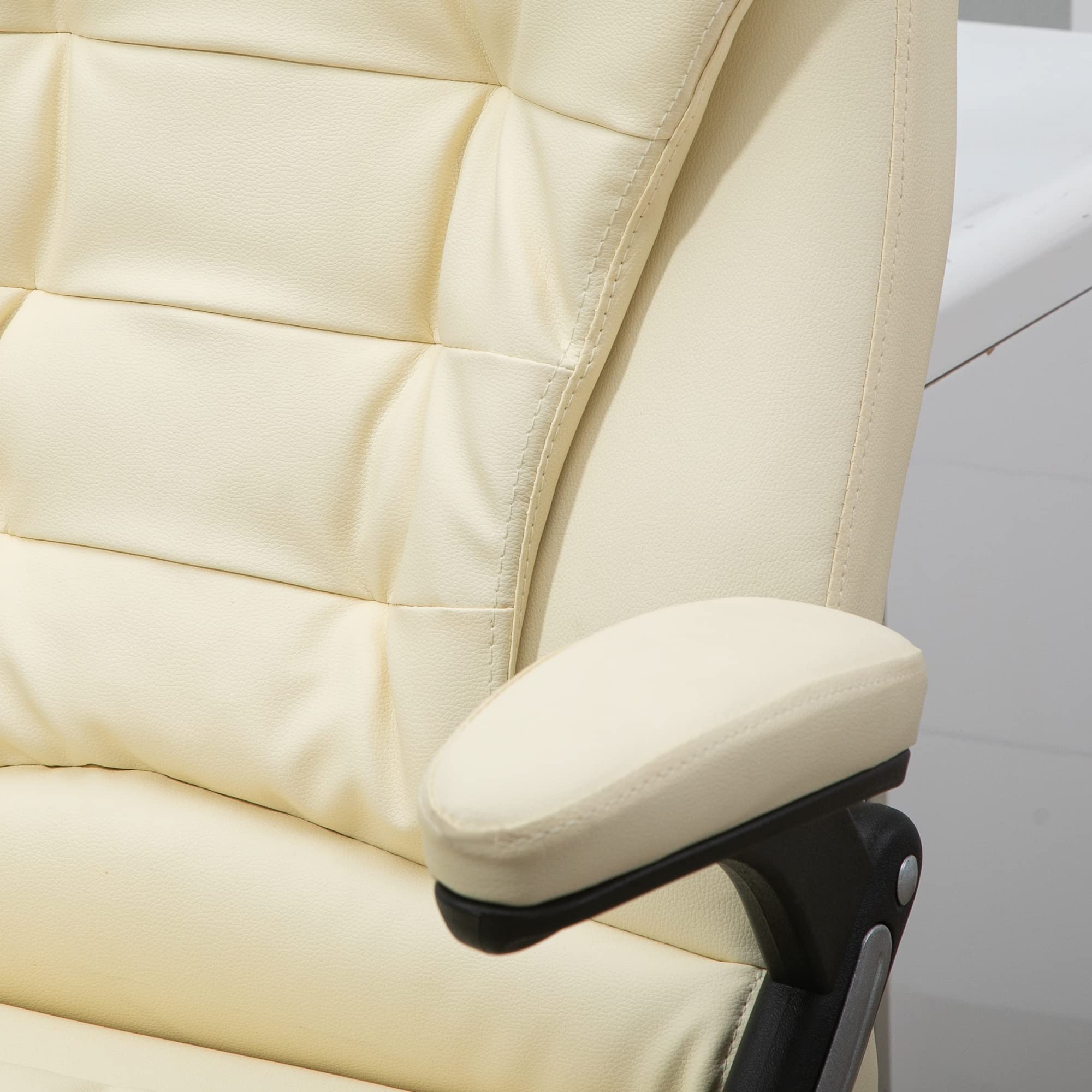 High Back Executive Massage Office Chair with 6 Point Vibration, 5 Modes, Faux Leather