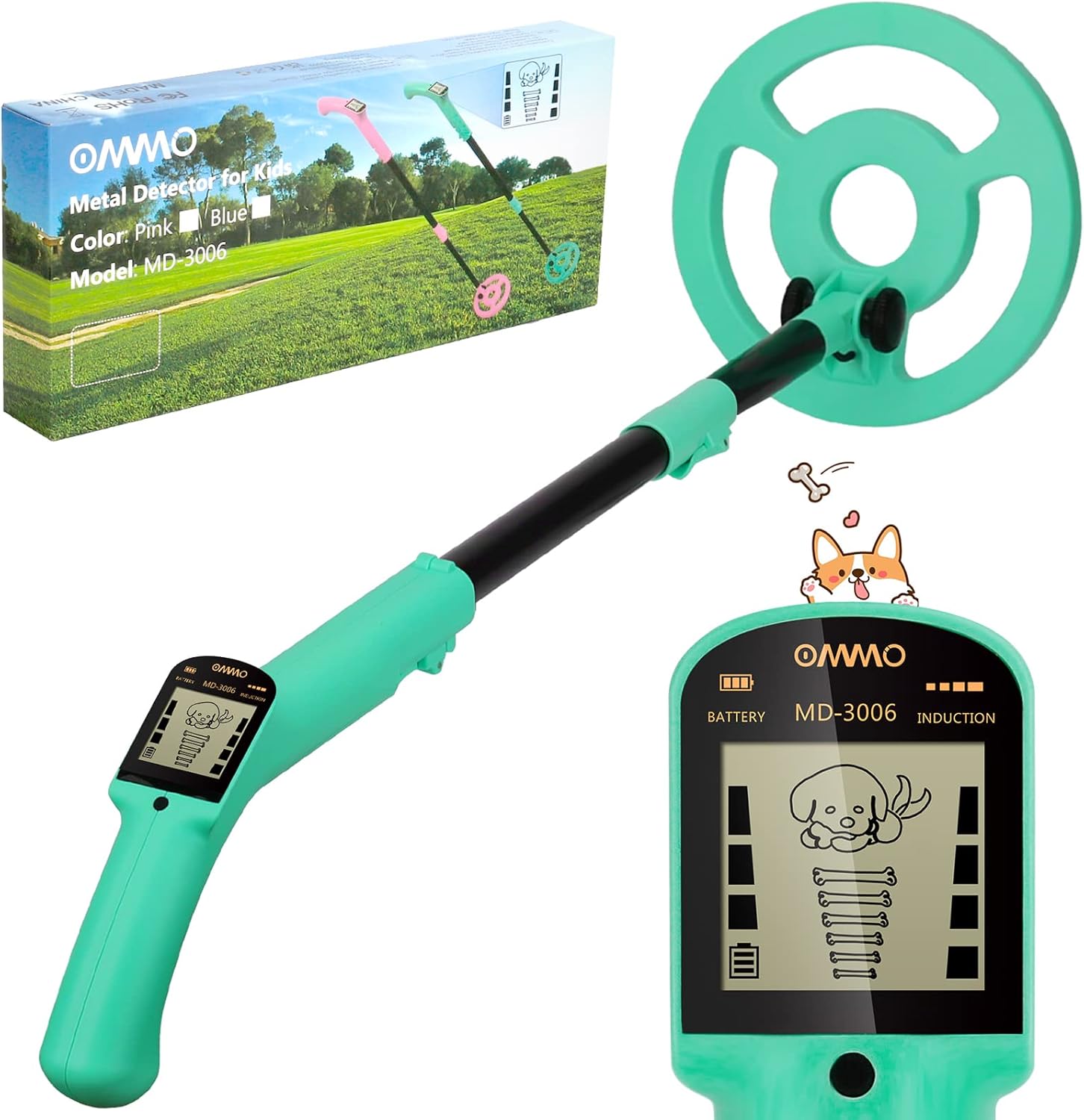 Metalldetektor Für Kinder - Verstellbar 60-86cm Mit LCD Display