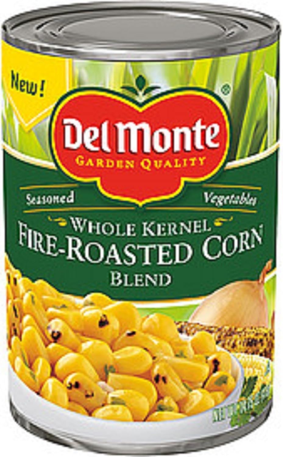 Del Monte Fire-Roasted Whole Kernel Corn Blend, Seasoned Vegetables, 14.5oz Cans (Pack of 6) - Smoky Flavor Packed Corn