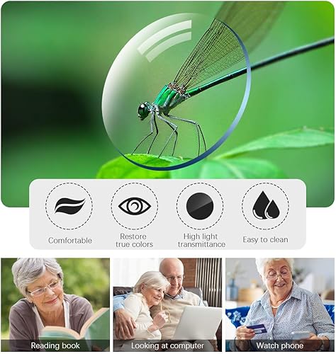 Miniatura 2 de Anteojos de lectura progresivos multienfoque sin montura con bloqueo de luz azul, sin línea, multifocales, lectores de computadora para mujeres y