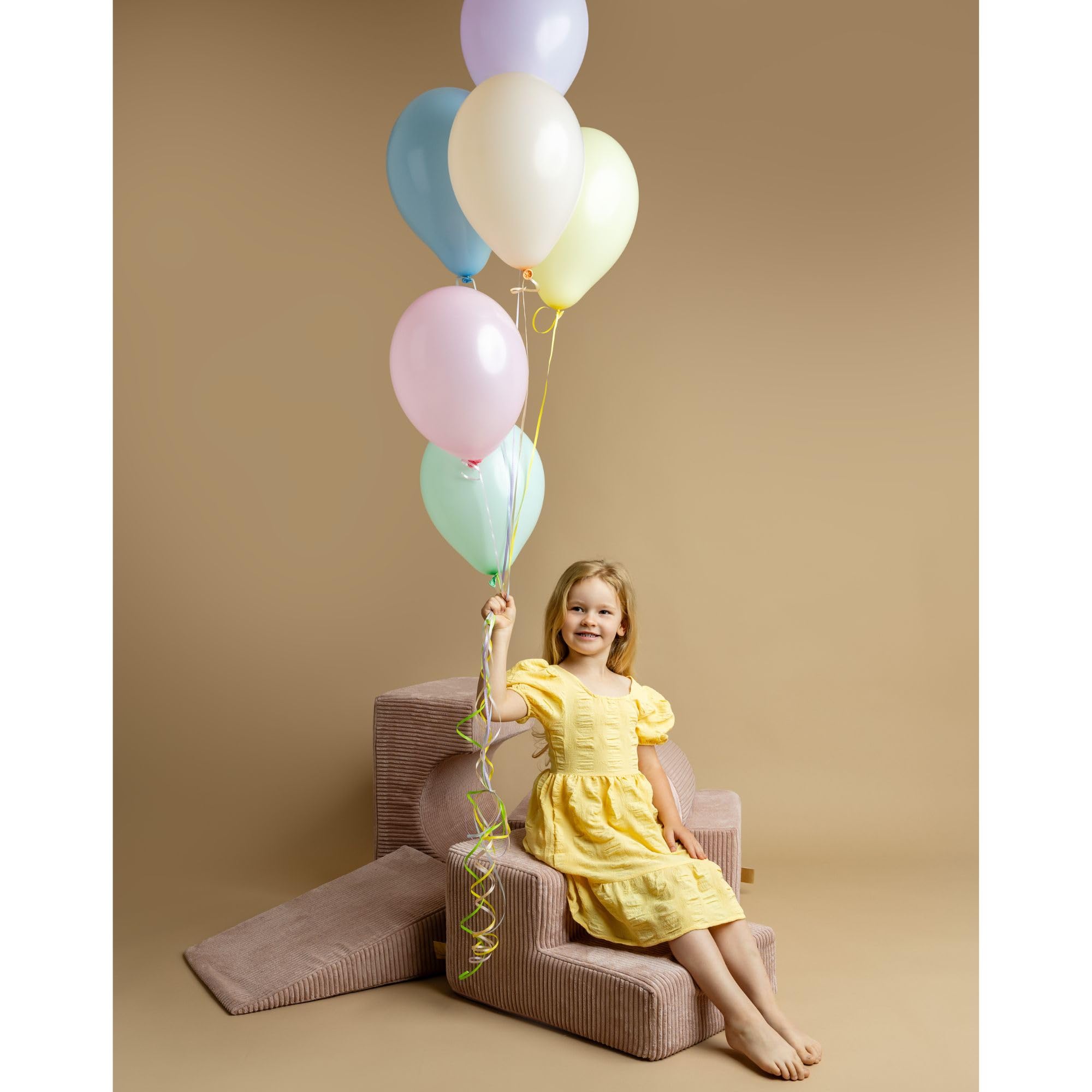MEOWBABY Blocs de construction en mousse pour enfants - Blocs de construction souples XXL - Pour l'escalade de bébé en intérieur - XXL - Briques en mousse, velours côtelé - Écru