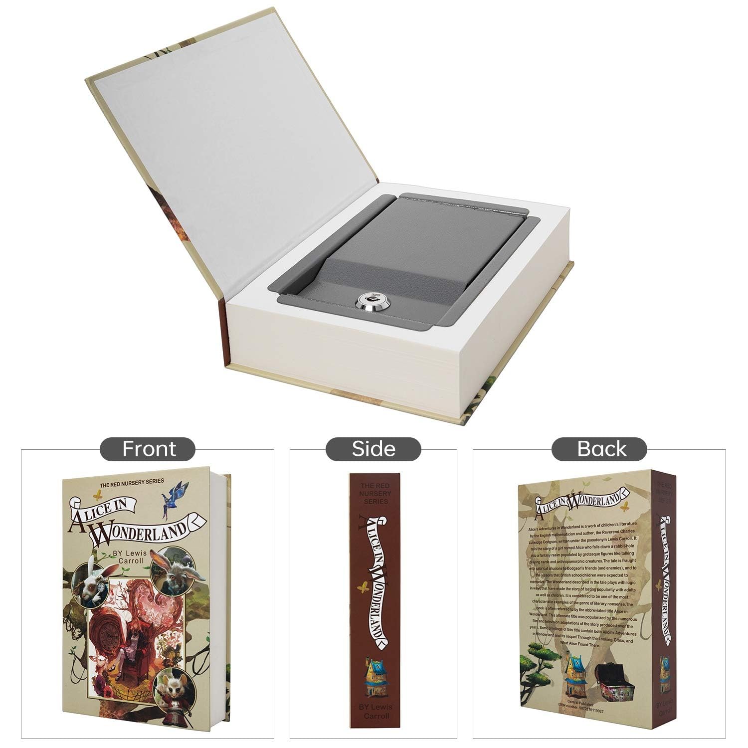 Caja fuerte para libros con combinación de diccionario oculto secreto (combo/Alicia en el país de las maravillas)