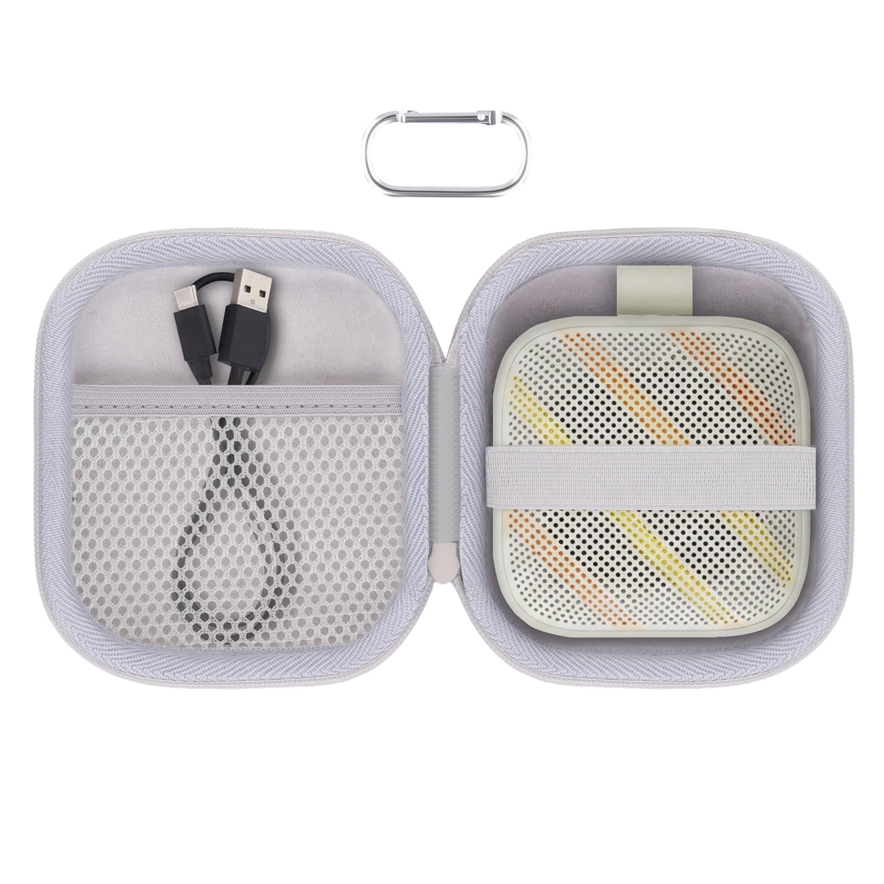 for Anker Soundcore Boom Go 3i Bluetooth Speaker Hard Travel Case, White