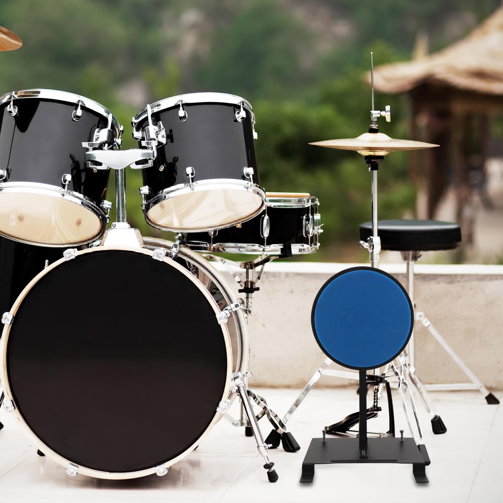 BESPORTBLE Pad per grancassa: Pad per pedale di grancassa per esercitarsi - Tappetino per sordina per esercitarsi con percussioni a pedale per Colpi pesanti con il piede per il controllo del