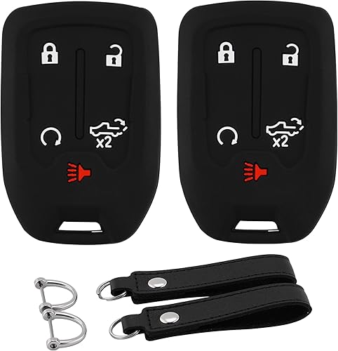 Funda de silicona para llavero compatible con Chevy GMC 5 botones 2023 2022-2019 Chevrolet Silverado Tahoe Suburban GMC Sierra Acadia Terrain disponible en Yaxa Peru