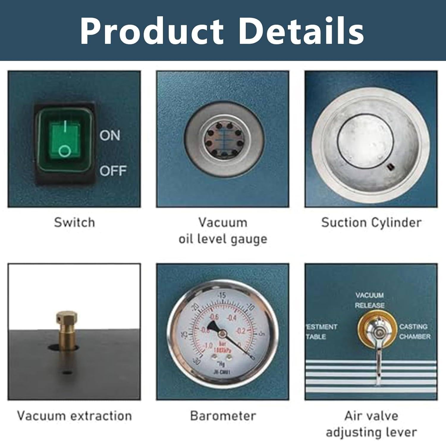 Macchina Sottovuoto per Cera Persa 2L 3 CFM, Design Integrato e Funzione di Fusione, Perfetta per Creare Gioielli in Oro Argento e Lavorare Metalli Preziosi