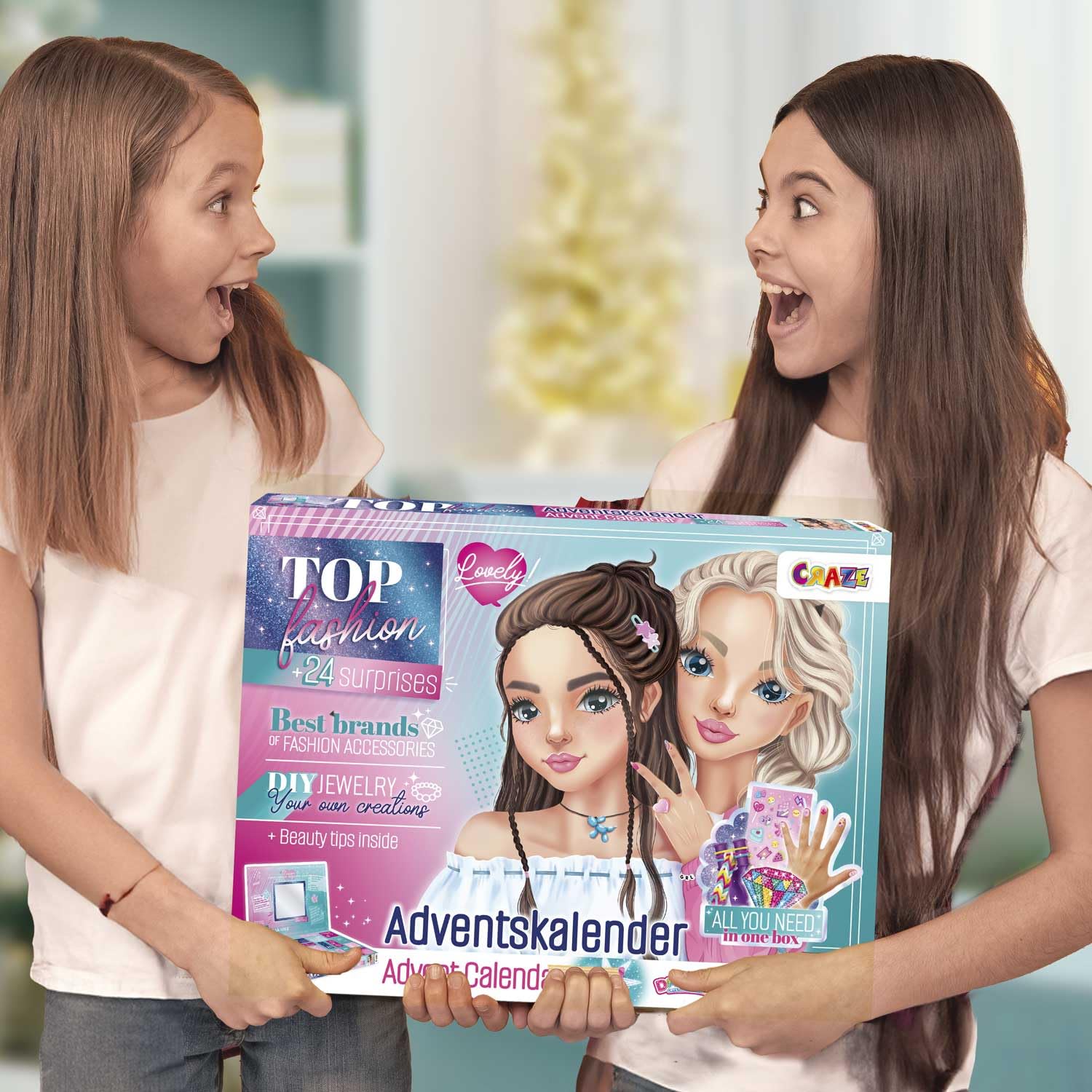 CRAZE Advent Calendar 2025 for Girls, Fashion DIY Set including Diamond Painting, Loom Bands, BFF Beads - Image 4