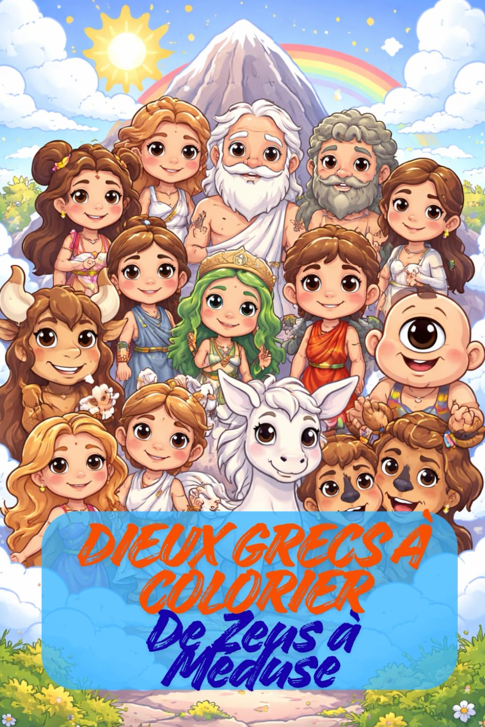 Dieux Grecs à Colorier : De Zeus à Méduse – Livre de Coloriage Amusant pour Enfants & Adultes: Découvrez la mythologie grecque avec 75 pages à ... page paire est vide pour plus de créativité !