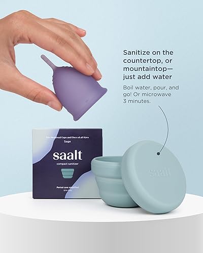 Miniatura 3 de Saalt Kit menstrual de viaje, fácil limpieza para baños públicos, escuela o viajes para copa menstrual o disco menstrual, bolsa de viaje
