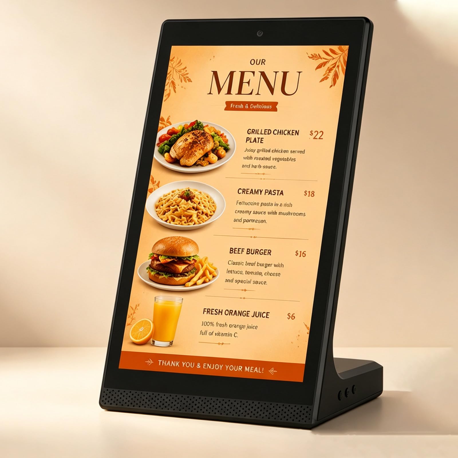 RUODATONLY 15.6 Inch Digital Signage Display with Touchscreen, Smart Advertising Display Board with USB WiFi Connection, Digital Menu Board for Business Promotion and Customer Information