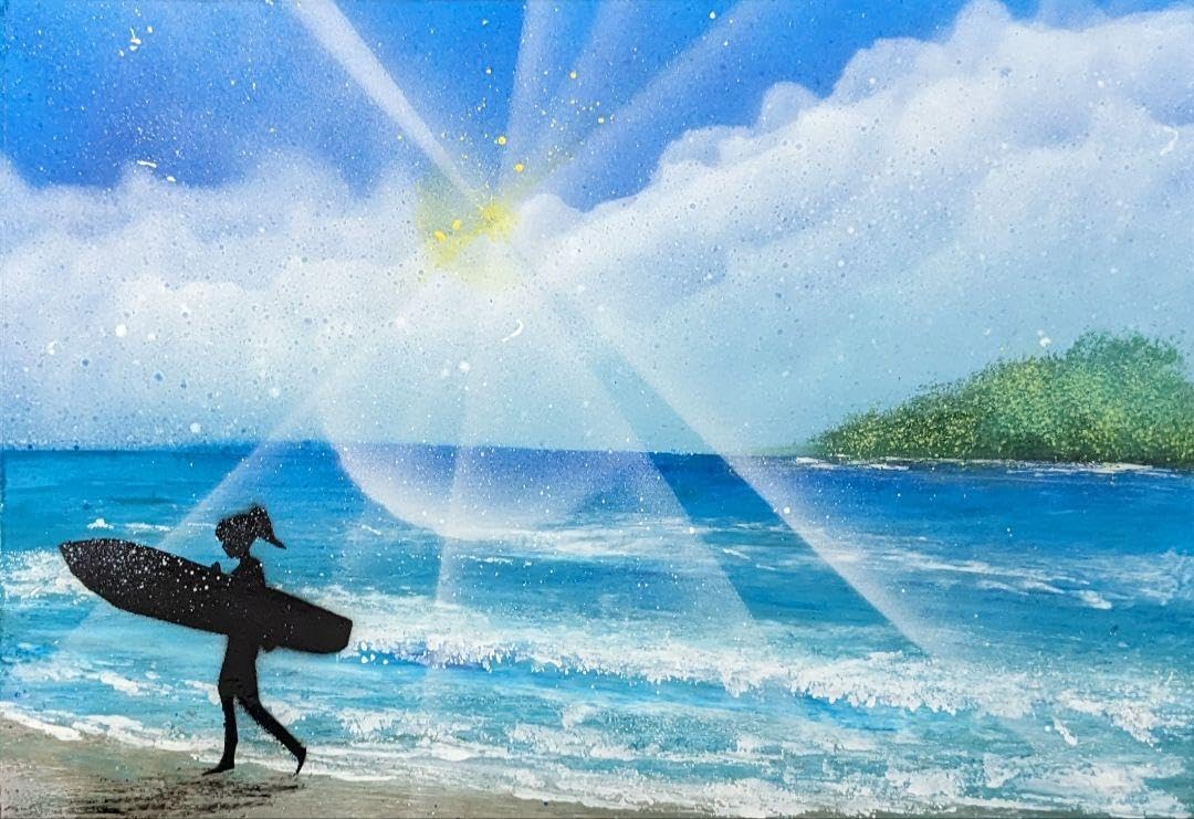 Amazon.co.jp: スプレーアート「夏の太陽に照らされて」 : ホーム