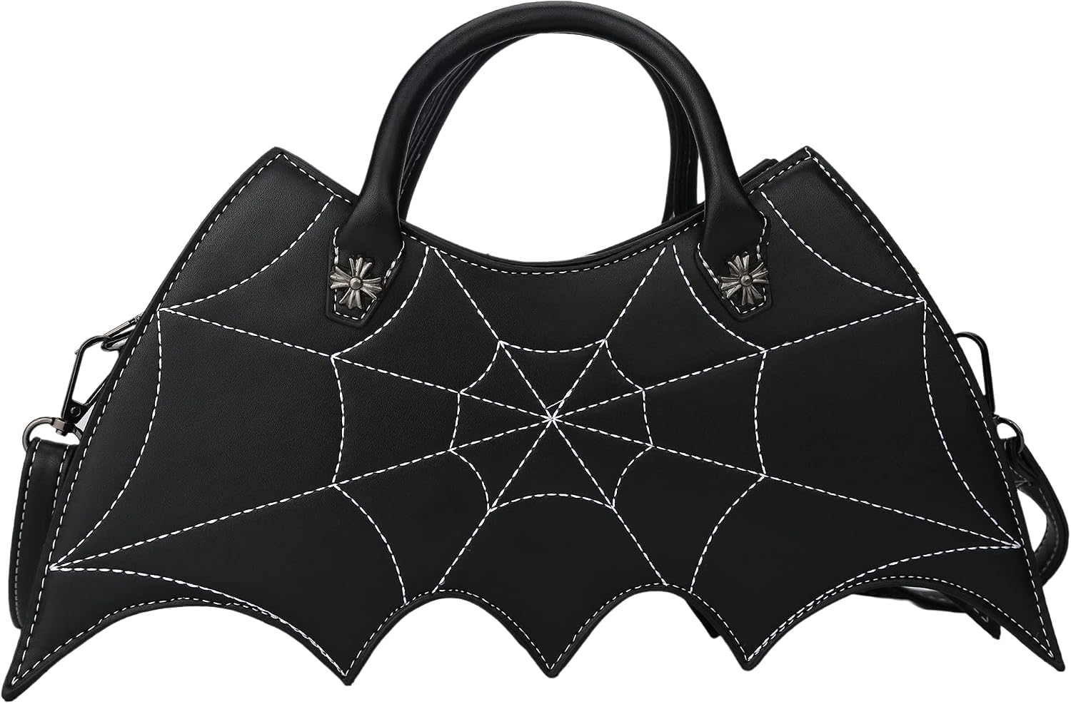 Bat wing Shoulder bag,PU Spider Web Crossbody Handbag for Women