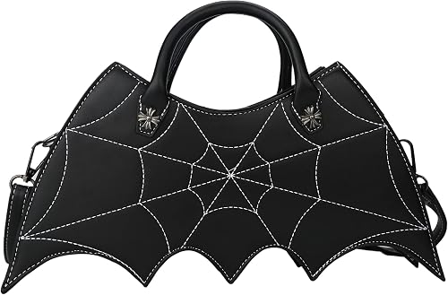 Bat wing spider web shoulder bag