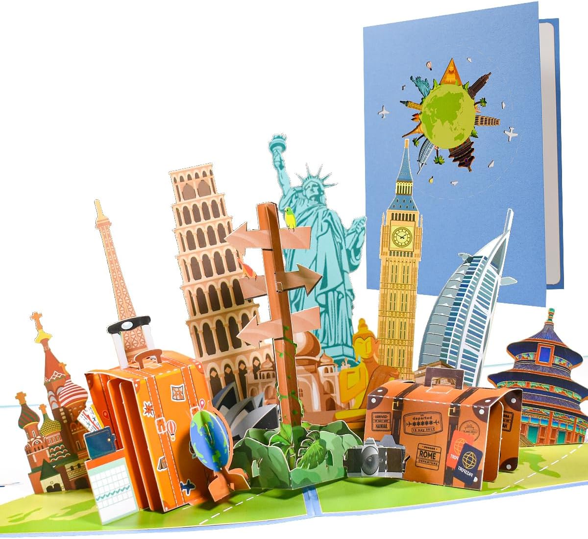 Travel Pop Up Card, Pop Up Card for Travel Lover, Holiday Travel Voucher, 3D Retirement Card, Birthday Greeting Card-for Travel Lover. - Image 7