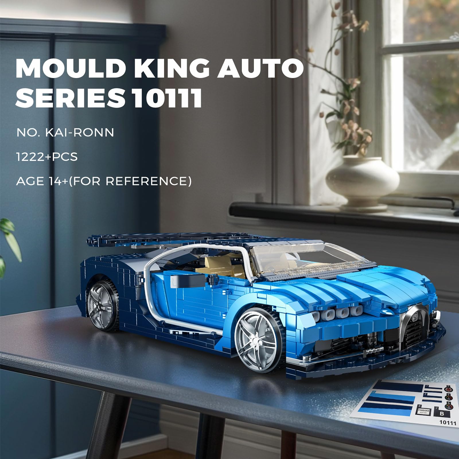 Mould King 10111 - Kit auto Hypersport per gli appassionati di costruzione Supercar (1222 pezzi)